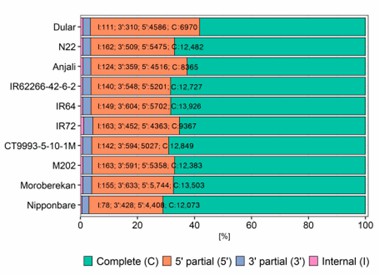 Figure 3. Proportion of predicted open reading frames (ORFs) identified using TransDecoder. (Schaarschmidt et al., 2020)