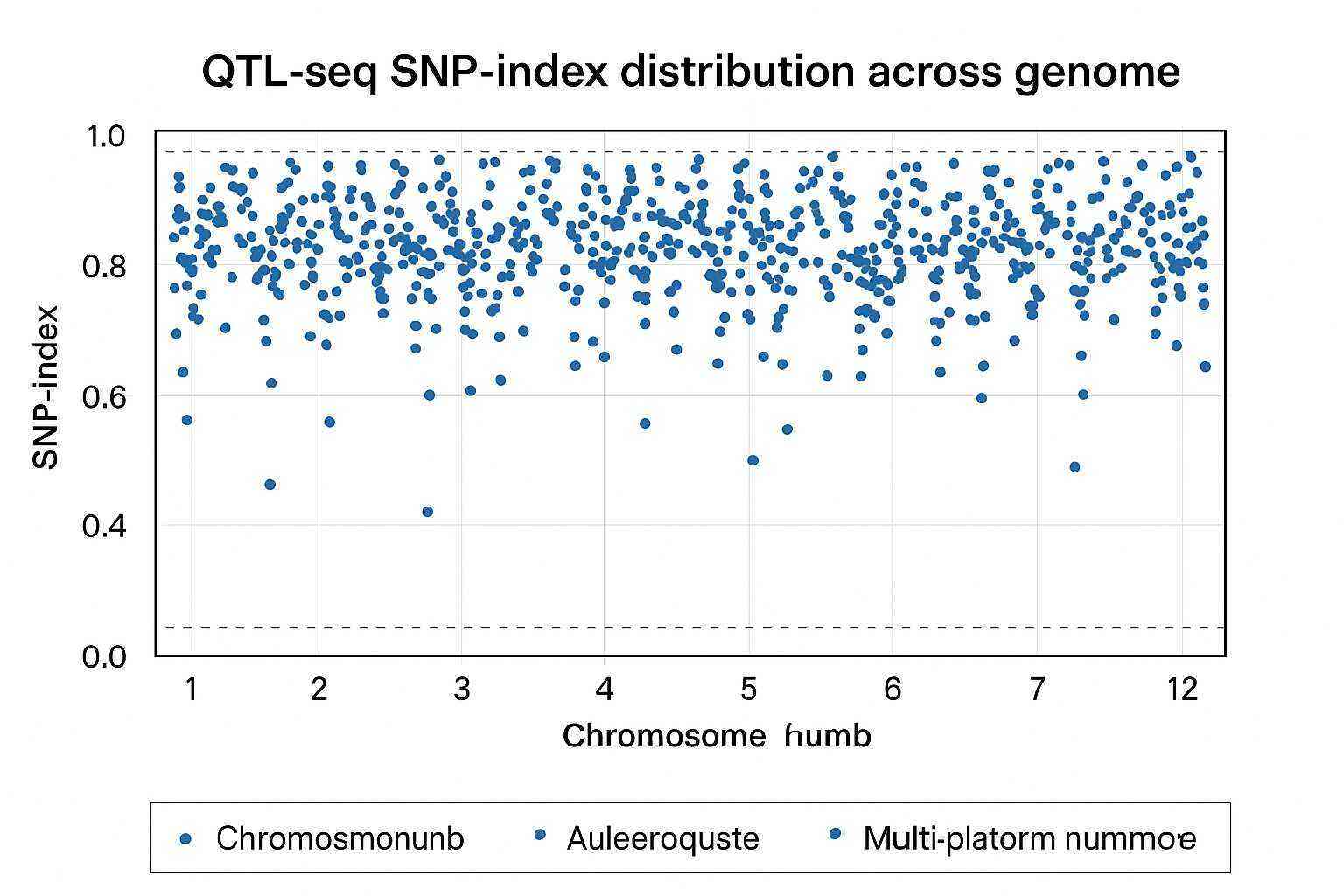 QTL-seq SNP-index distribution across genome