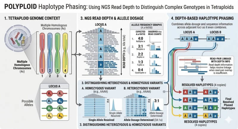 Consolidating read-depth-supported dosage classes into haplotype blocks